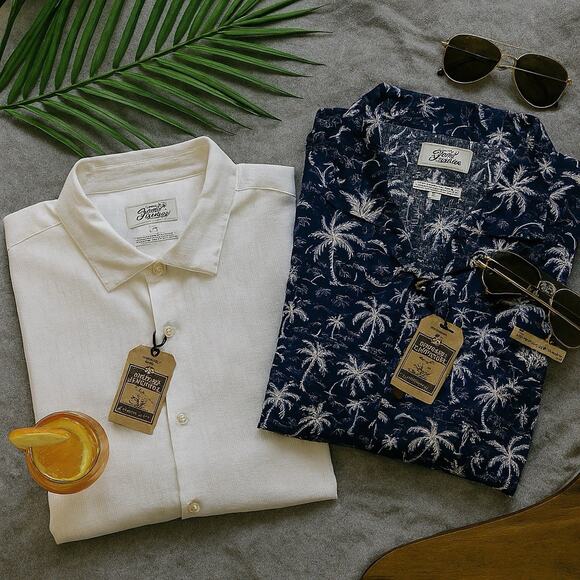 Super Triple Goose XXL Button-Up Shirt Bundle, Tropical Dad Energy, Resortwear - Picture 1 of 15